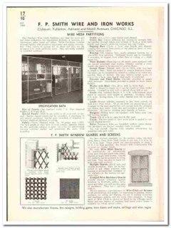 F P Smith Wire Iron Works 1941 vintage fence catalog mesh partitions F P Smith Wire Iron Works 1941 vintage fence catalog mesh partitions