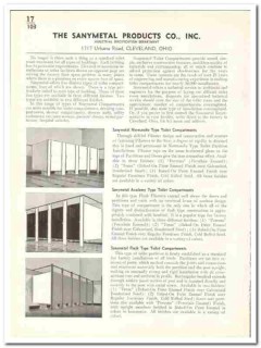 Sanymetal Products Company 1941 vintage bathroom catalog compartments