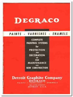 Detroit Graphite Company 1941 vintage paint catalog Degraco varnishes Detroit Graphite Company 1941 vintage paint catalog Degraco varnishes