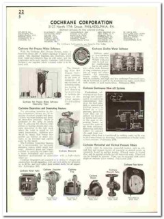 Cochrane Corp 1941 vintage plumbing catalog water softeners filters