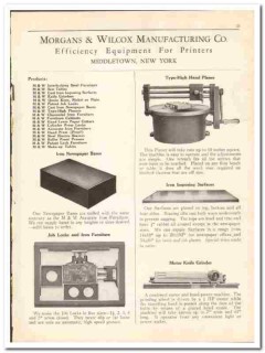 Morgans Wilcox Mfg Company 1930 vintage printing catalog newspaper Morgans Wilcox Mfg Company 1930 vintage printing catalog newspaper
