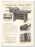 Vandercook Sons 1930 vintage printing catalog Proof Press newspaper