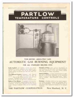 Partlow Corp 1930 vintage printing catalog temperature control melting Partlow Corp 1930 vintage printing catalog temperature control melting