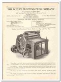 Duplex Printing Press Company 1930 vintage catalog stereotype machine