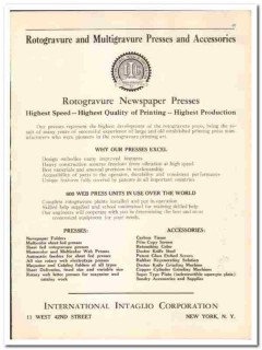 International Intaglio Corp 1930 vintage printing catalog rotogravure