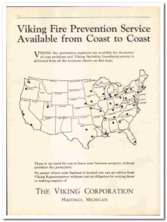 Viking Corp 1930 vintage industrial catalog fire prevention service Viking Corp 1930 vintage industrial catalog fire prevention service