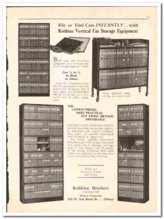 Robbins Brothers Company 1930 vintage printing catalog cut storage Robbins Brothers Company 1930 vintage printing catalog cut storage