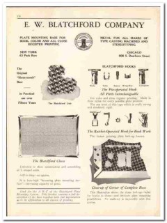 E W Blatchford Company 1930 vintage printing catalog stereotyping