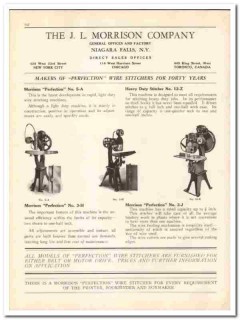 J L Morrison Company 1930 vintage printing catalog wire stitchers