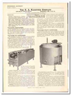 E A Kaestner Company 1936 vintage dairy catalog Pasteurizer Faultless E A Kaestner Company 1936 vintage dairy catalog Pasteurizer Faultless