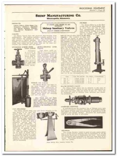 Shimp Mfg Company 1936 vintage dairy catalog valves filters steamers
