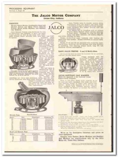 Jalco Motor Company 1936 vintage dairy catalog Babcock Testers washers