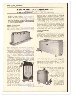 Fort Wayne Dairy Equipment Company 1936 vintage catalog Pasteurizers Fort Wayne Dairy Equipment Company 1936 vintage catalog Pasteurizers
