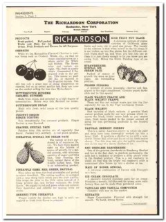 Richardson Corp 1936 vintage dairy catalog fruits nuts ice cream