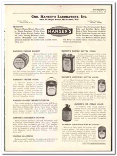 Chr Hansens Laboratory Inc 1936 vintage dairy catalog butter color Chr Hansens Laboratory Inc 1936 vintage dairy catalog butter color