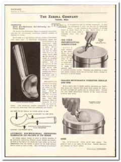 Zeroll Company 1936 vintage dairy catalog ice cream dipper