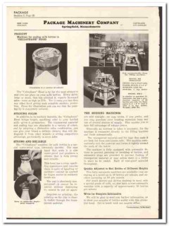 Package Machine Company 1936 vintage dairy catalog milk bottle hood