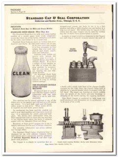 Standard Cap Seal Corp 1936 vintage dairy catalog milk bottle hood