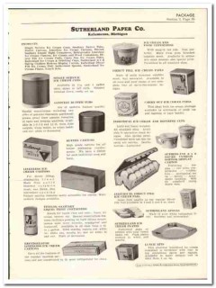 Sutherland Paper Company 1936 vintage dairy catalog ice cream package