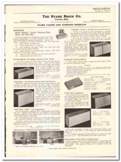 Stark Brick Company 1936 vintage catalog facing flooring products