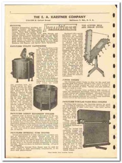 E A Kaestner Company 1946 vintage dairy catalog Faultless milk coolers E A Kaestner Company 1946 vintage dairy catalog Faultless milk coolers