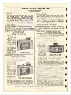 Wilson Refrigeration Inc 1946 vintage dairy catalog milk coolers