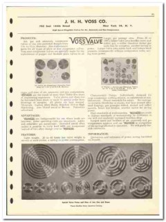 J H H Voss Company 1946 vintage dairy catalog compressor valves J H H Voss Company 1946 vintage dairy catalog compressor valves