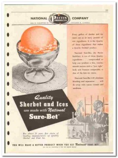 National Pectin Products Company 1946 vintage dairy catalog Sure-Bet
