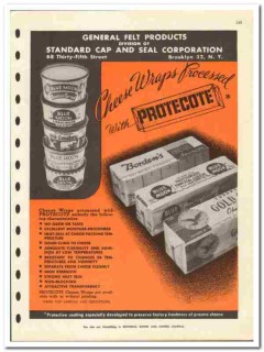 Standard Cap Seal Corp 1946 vintage dairy catalog cheese wraps