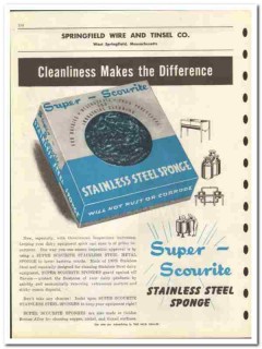 Springfield Wire Tinsel Company 1946 vintage industrial catalog sponge