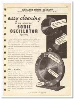 Submarine Signal Company 1946 vintage dairy catalog Sonic Oscillator
