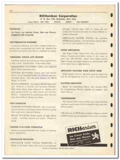 RICHardson Corp 1946 vintage dairy catalog fruits nuts flavors