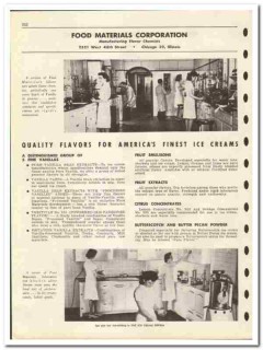 Food Materials Corp 1946 vintage dairy catalog flavor chemists vanilla Food Materials Corp 1946 vintage dairy catalog flavor chemists vanilla