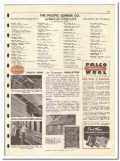Pacific Lumber Company 1946 vintage insulation catalog Palco Wool