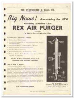 Rex Engineering Sales Company 1946 vintage dairy catalog air purger
