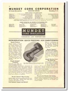 Mundet Cork Corp 1942 vintage insulation catalog refrigeration