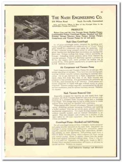 Nash Engineering Company 1942 vintage industrial catalog vacuum pump Nash Engineering Company 1942 vintage industrial catalog vacuum pump