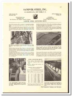 Sandvik Steel Inc 1942 vintage industrial catalog conveyor belts Sandvik Steel Inc 1942 vintage industrial catalog conveyor belts