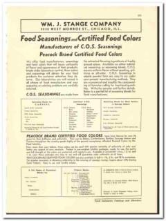 Wm J Stange Company 1942 vintage food catalog seasonings colors Wm J Stange Company 1942 vintage food catalog seasonings colors