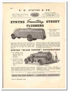 E D Etnyre Company 1941 vintage road catalog street flushers E D Etnyre Company 1941 vintage road catalog street flushers