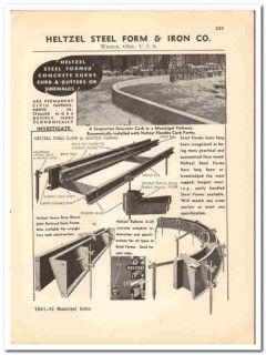 Heltzel Steel Form Iron Company 1941 vintage road catalog curbs gutter Heltzel Steel Form Iron Company 1941 vintage road catalog curbs gutter