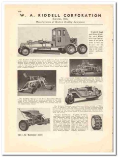 W A Riddell Corp 1941 vintage tractor catalog grading equipment WARCO