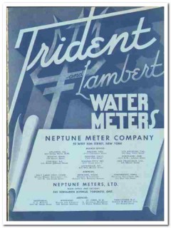 Neptune Meter Company 1941 vintage municipal catalog Trident Lambert Neptune Meter Company 1941 vintage municipal catalog Trident Lambert