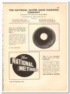 National Water Main Cleaning Company 1941 vintage municipal catalog National Water Main Cleaning Company 1941 vintage municipal catalog