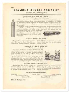 Diamond Alkali Company 1941 vintage municipal catalog water treatment