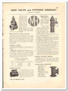 M H Valve Fittings Company 1941 vintage municipal catalog hydrants M H Valve Fittings Company 1941 vintage municipal catalog hydrants