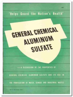 General Chemical Company 1941 vintage municipal catalog Alumin Sulfate General Chemical Company 1941 vintage municipal catalog Alumin Sulfate