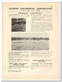 Lakeside Engineering Corp 1941 vintage municipal catalog sewage Lakeside Engineering Corp 1941 vintage municipal catalog sewage