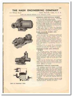 Nash Engineering Company 1941 vintage municipal catalog sewage pumps Nash Engineering Company 1941 vintage municipal catalog sewage pumps