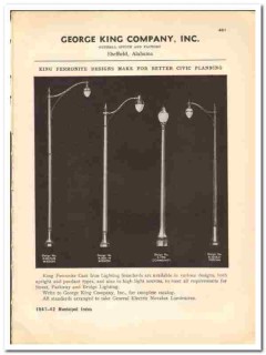 George King Company 1941 vintage municipal catalog Ferronite lighting George King Company 1941 vintage municipal catalog Ferronite lighting